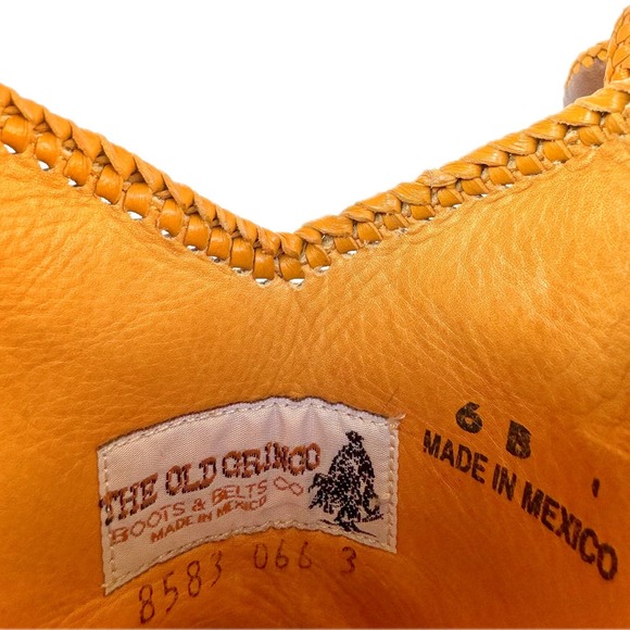 SOLD OLD GRINGO Wyoming Tooled Brown Leather Short Cowgirl Cowboy Western Boots - Picture 5 of 7